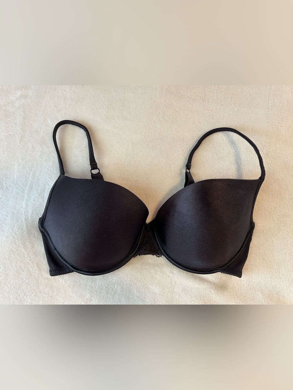 Wonderbra 7234 34D black pink women discontinued her push up lift lace adjustabl